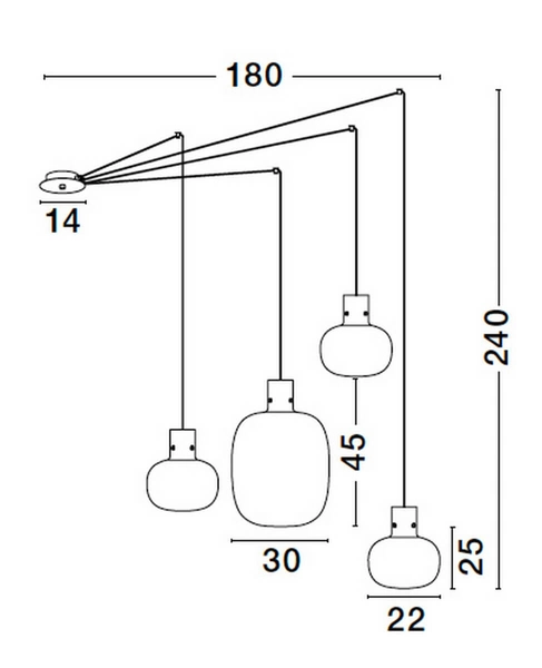 Podwieszana lampa salonowa Padre stylowa czarna przydymiona