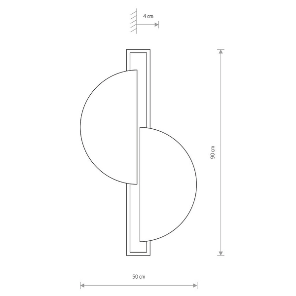 Salonowa lampa Sunrise 7652 ścienna LED 12W 3000K drewniana