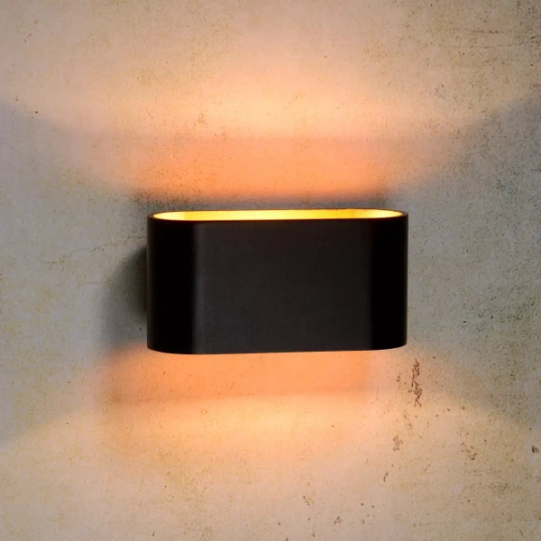Metalowa lampa ścienna XERA 23254/01/30 Lucide czarna złota