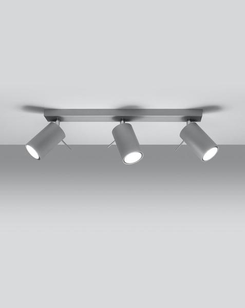 Spot LAMPA sufitowa SPARK SL.0451 metalowa OPRAWA reflektorowa LISTWA regulowane tuby szare