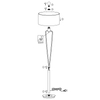 Podłogowa lampa do sypialni Paris 400200108 biały abażur stojący