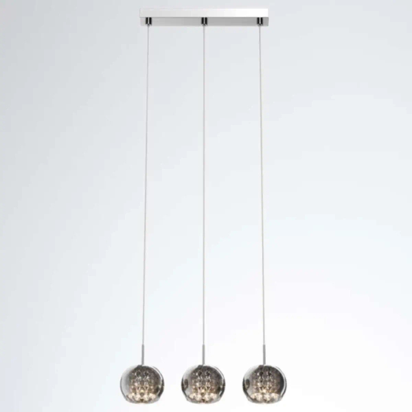 Potrójna lampa wisząca CRYSTAL P0076-03N-B5FZ kryształ chrom przezroczysty