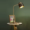Stołowa LAMPA stojąca CGVIENT COPEL loftowa LAMPKA metalowa biurkowa czarna mosiądz