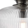 Szklana lampa sufitowa do jadalni Abrielle ABR5208 ryflowany nikiel