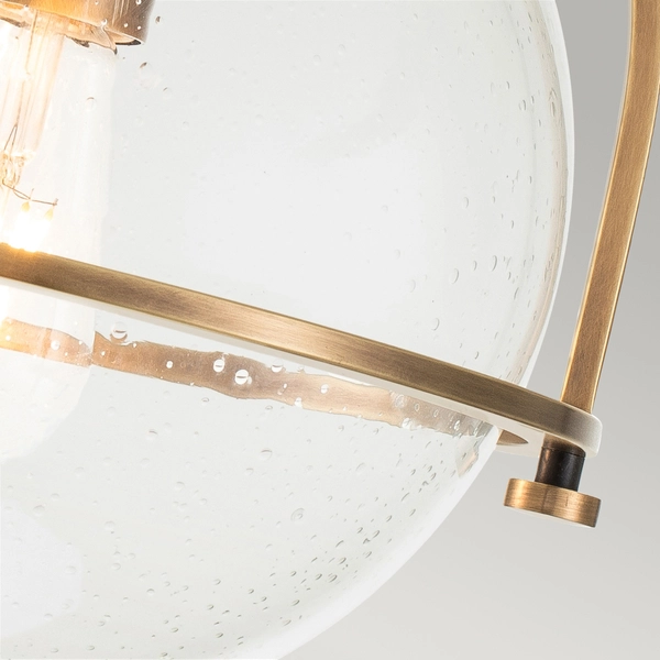 Lampa sufitowa QN-SOMERSET-F-C-HB okrągła ball mosiądz