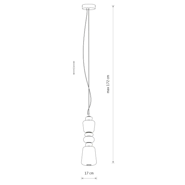 Ceramiczna lampa wisząca CERAMIC 11701 LED 19W 3000K szara biała