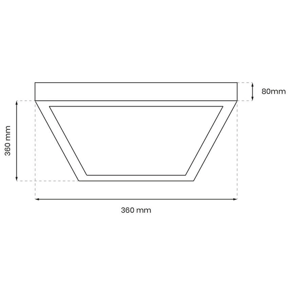 Kwadratowa lampa sufitowa Casilla EK75278 Eko-light LED 18W 4000K biały