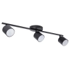 Regulowana sufitowa lampa Mila 3 41342 na belce do salonu czarny