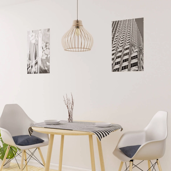 Kuchenna lampa wisząca 137623620217 drewniana nad wyspę