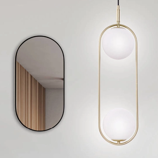 Wisząca lampa modernistyczna CORDEL 32-73464 kula szklana mosiężny biały