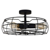 Industrialna LAMPA sufitowa RAYO MXM-2580/3 BK Italux druciana OPRAWA metalowa PLAFON wiatrak wentylator loft drut czarny