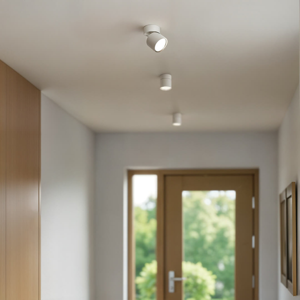 Lampa sufitowa na przedpokój 1288 z regulacją biały