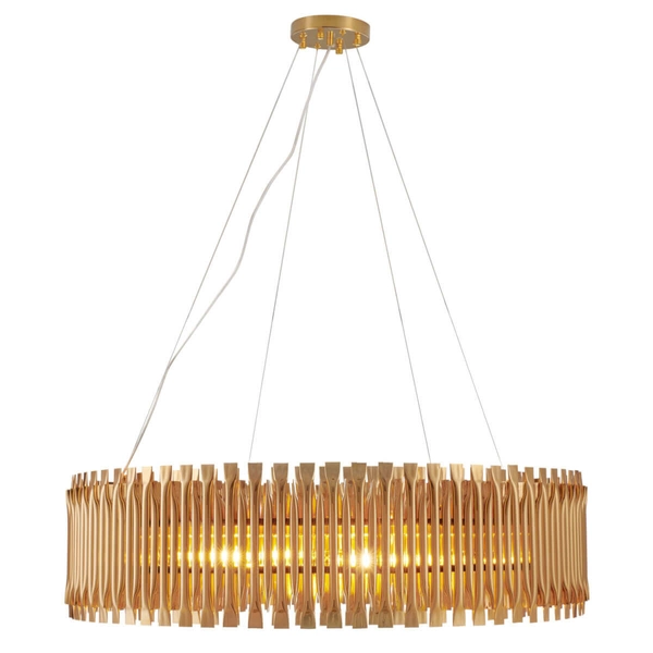 Okrągła lampa wisząca Modular XC107 gold Step do salonu glamour złota