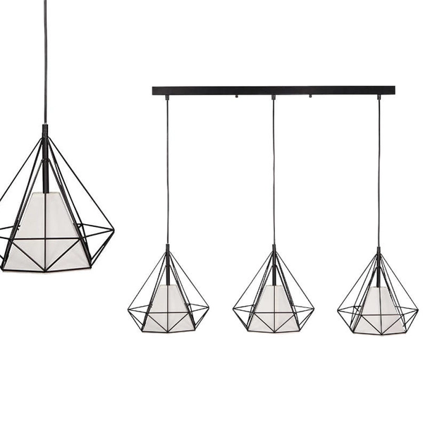 Druciana LAMPA wisząca HIRA 314574 Polux metalowa OPRAWA industrialny zwis czarny