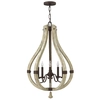 Wisząca lampa rustykalna Middlefield HK-MIDDLEFIELD5 drewniana rdzawa