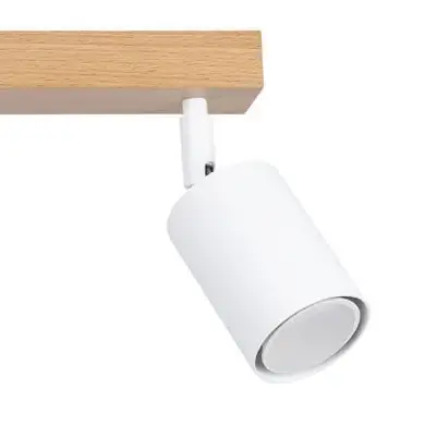 Lampa sufitowa potrójna Verdo SL.1288 tubki drewniana biała