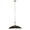 Łańcuchowa wisząca lampa Delarosa KL-DELAROSA-P-BK kopułowa czarna
