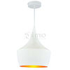 LAMPA wisząca MODERN 306760 Polux metalowa OPRAWA skandynawska zwis biały złoty