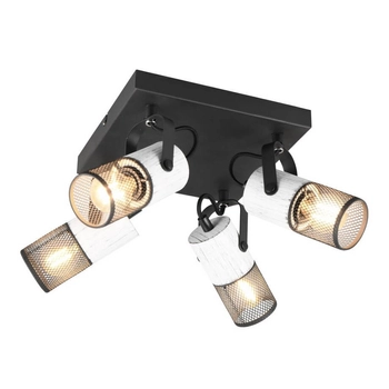 Wielopunktowa lampa sufitowa Tosh 804300434 czarna biała