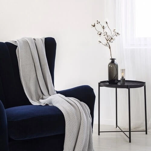 Stolikowa lampka loftowa RONNO 74050 szklana czarna przydymiona