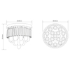 Plafon kryształowy Manilo 68598A nad łóżko LED 12W 4000K chrom