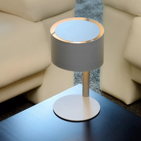 Lampka nocna na stolik Knulle 45504/01/36 Lucide metalowa szara