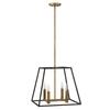Lampa wisząca loftowa Fulton HK-FULTON-4P mosiądz czarna