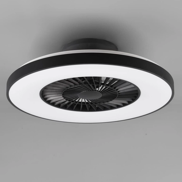 Okrągły lampowentylator sufitowy HALMSTAD R62672132 RL Light LED 40W 3000-6500K czarny