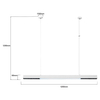 Lampa zwisająca Cali LP-1301/1P L WH Smart LED 47W 3000-6000K biała OUTLET