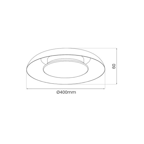 Ledowa lampa nasufitowa Piattino ML1812 LED 30W 3000-6000K czarny złoty