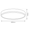 Minimalistyczny plafon MAQ ML0438 LED 18W 3000-6500K IP40 do jadalni czarny