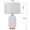 Lampka nocna do sypialni Tamiza LP-1515/1T big white z abażurem biała złota