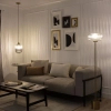 Szklana lampa wisząca Niko ABR-LWS-C-NIK owalna do salonu przydymiona