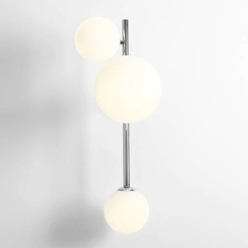 Nowoczesna lampa ścienna DIONE 1092Y4 Aldex balls kinkiet do salonu chrom
