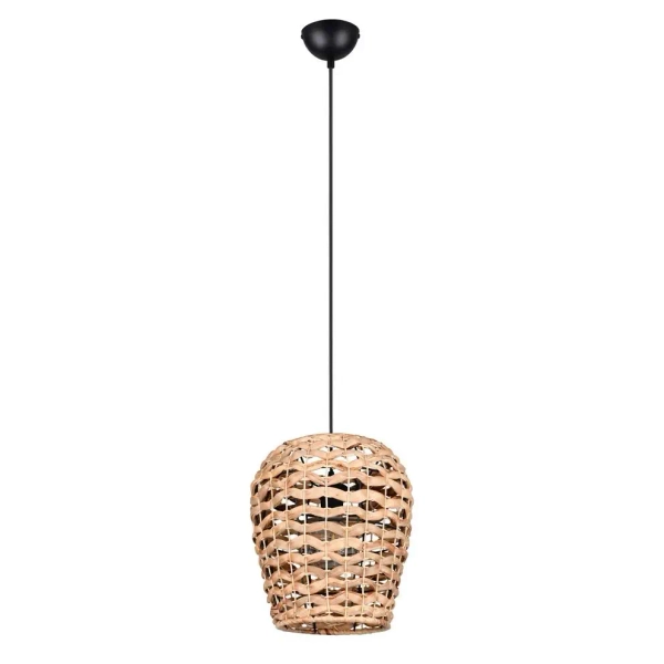 Ekologiczna lampa wisząca JEAN R36221036 do salonu czarny naturalny