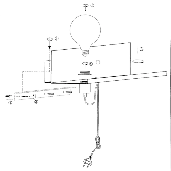 Kinkiet LAMPA ścienna MULTI 106482 Markslojd metalowa OPRAWA półka czarna