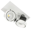 Spot LAMPA sufitowa PATRIZIO GL7118-2/2X12W 3000K WH+BL Italux podtynkowa OPRAWA LED 24W wpust REFLEKTORKI do zabudowy białe