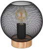 Nocna lampa Pablo 15663T do sypialni kula czarna drewno