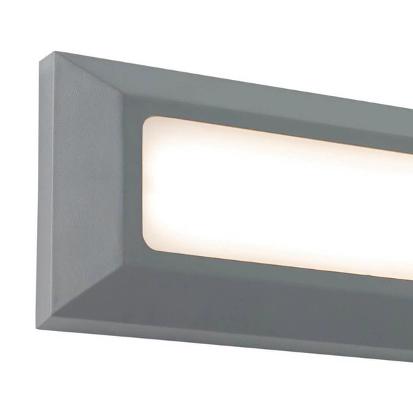 Kinkiet ścienny LED Severus EL-40103 Saxby 3W 3000K prostokątny IP65 szary