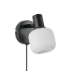 Regulowana lampa ścienna Milford 2412631003 szklana czarny