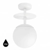 Łazienkowa lampa sufitowa Plaat PLB110S3 szklana dysk IP44 biały