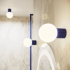 Kulista lampa ścienna do łazienki HALO SL.1737 kula IP44 biała niebieska