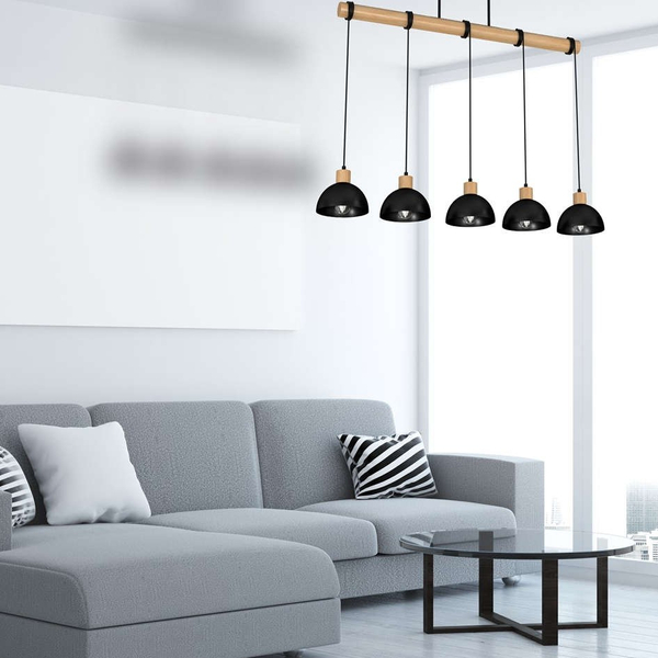 Czarna lampa wisząca ERIK MLP7227 Milagro skandynawska czarna