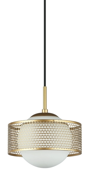 Lampa szklana wisząca Lomica PND-55456-1M-GD złota