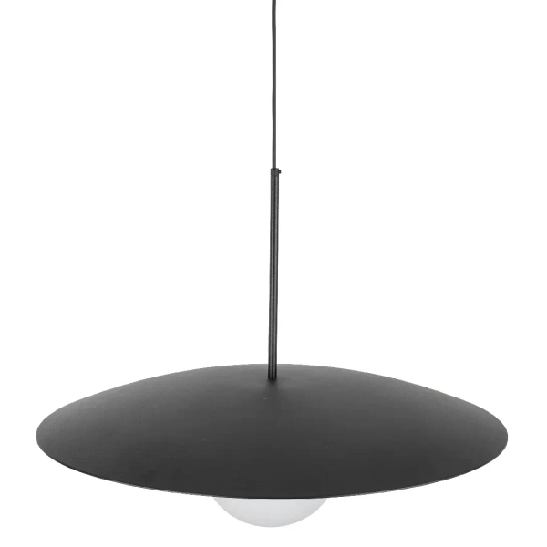 Jadalniana lampa zwisająca Slate 10637 mleczna kula czarny
