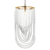 Żyrandol kryształowy Wave DP0339-400 gold Step na łańcuchu glamour złoty
