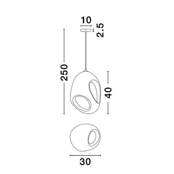 Designerska lampa wisząca LONTIZA LE45332 do salonu nad stół biała