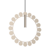 Okrągła wisząca lampa no.O 5061 Shilo do jadalni ring biały