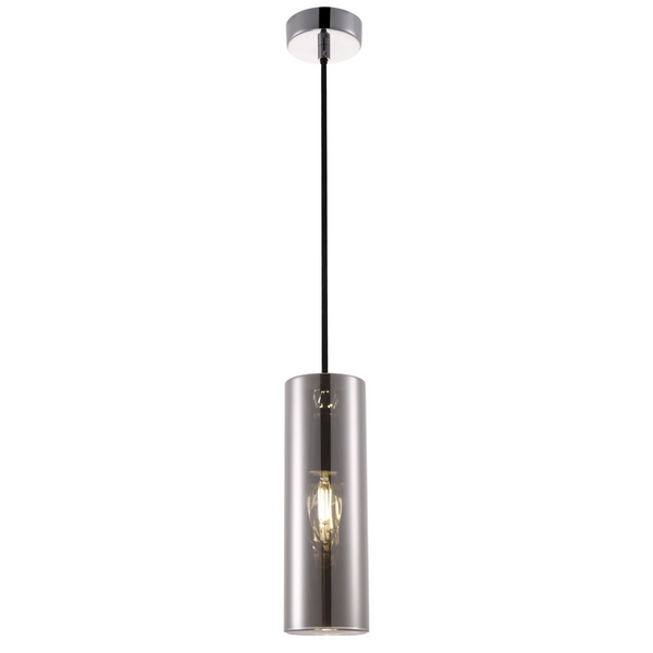 Zwisowa lampa Gioia P011PL-01CH Maytoni tuba przydymiona chrom