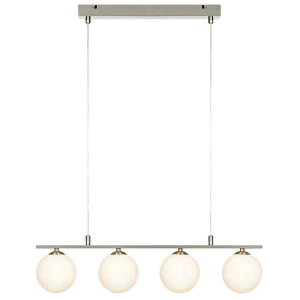 LAMPA wisząca QUATTRO 107573 Markslojd metalowa OPRAWA rustykalny ZWIS szklane kule balls stal biała